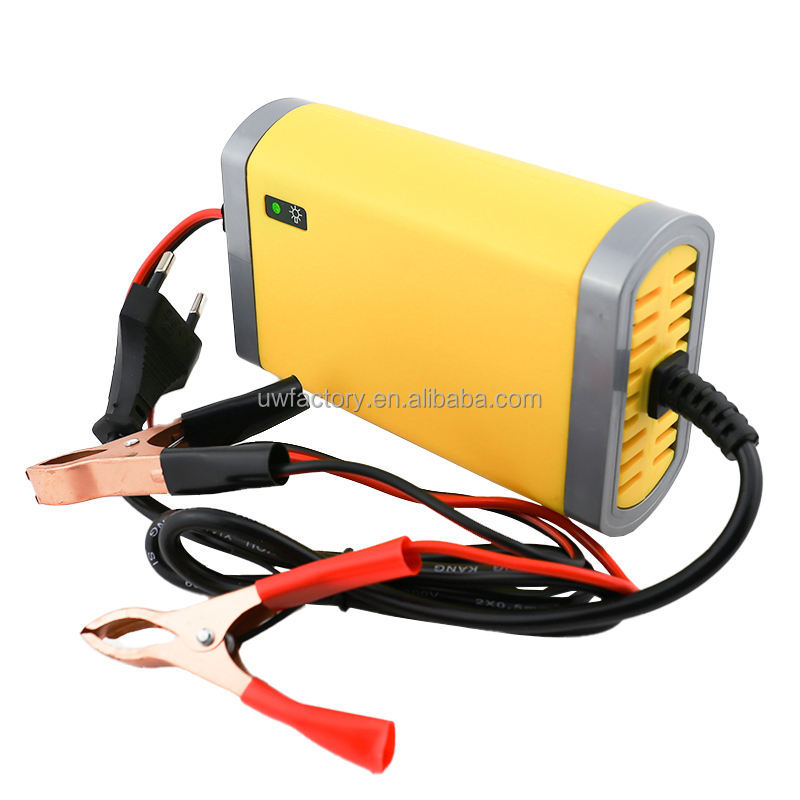 12V 10A Car Motorcycle Battery Charger Full Automatic with Connector Protection and 125W Output Power 7-200AH EU US UK AU