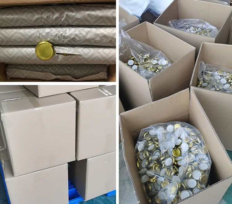 Free Sample 38mm 43mm 48mm 53mm 58mm 63mm 70mm 82mm Wide Mouth Tinplate Metal Lug Cap for Canning Jar