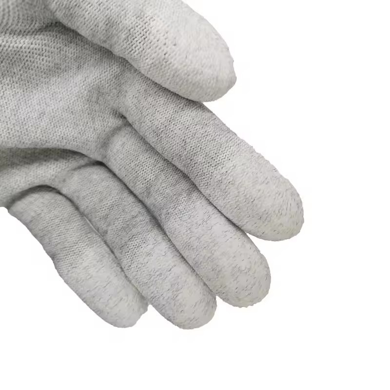 Industrial Working Safety Anti Static Gloves / All ESD Custom Palm PU Coated Gloves / Anti-Static Gloves
