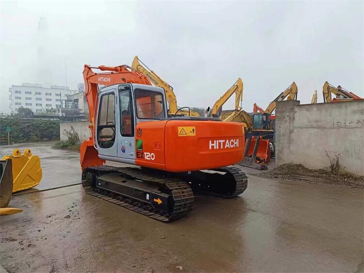 Used EX120-3 EX120-5 Hitachi Midi Hydraulic Excavator 60.4KW 12000 KG Machine Weight