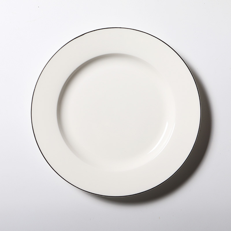 Color Printed Porcelain Dinner Plate Set For Restaurant Wedding