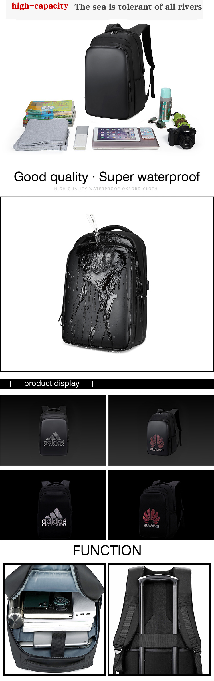 Advertisement Propaganda Smart LED Backpack 24 Litre LED Light Bag 3lb