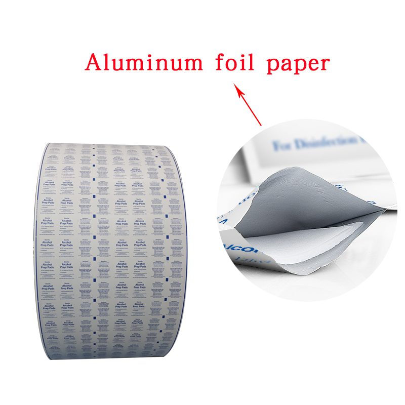 Medical Aluminum Foil Paper for Alcohol Antiseptic Wipes in 1-9 Color Options