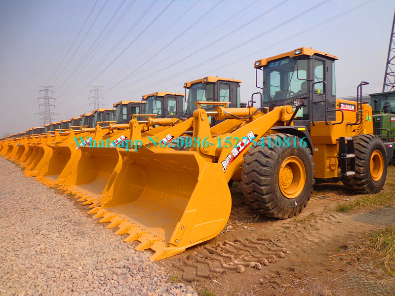Hydraulic pilot control Heavy Load XCMG ZL50GN 5 Ton wheel loader with 3m3 bucket with CAT Engine