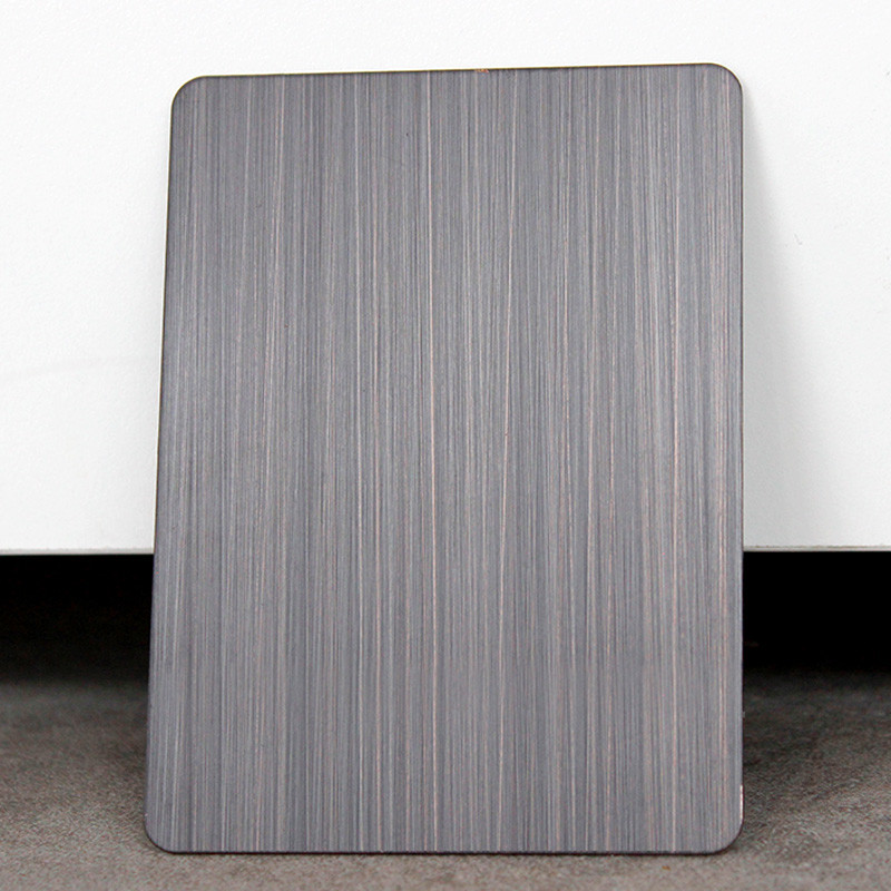 ASTM 304 316 Decorative Metal Sheets Hairline #4 Finish PVD Color 4x8 Brushed Stainless Steel Sheet