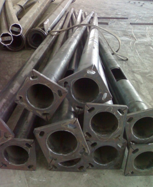 9 Meter Steel Utility Poles High Mast Light Galvanized Metal Pole