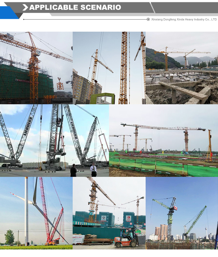 240 Ton Large Flat Top Tower Crane Direct D5200-240 With Spare Parts