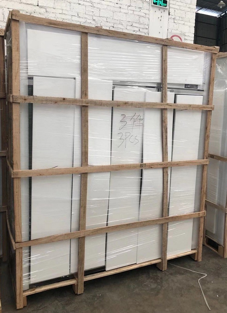 Large Volume Bakery Glass Showcase With Led Lighting , 7ft Supermarket Open Chiller