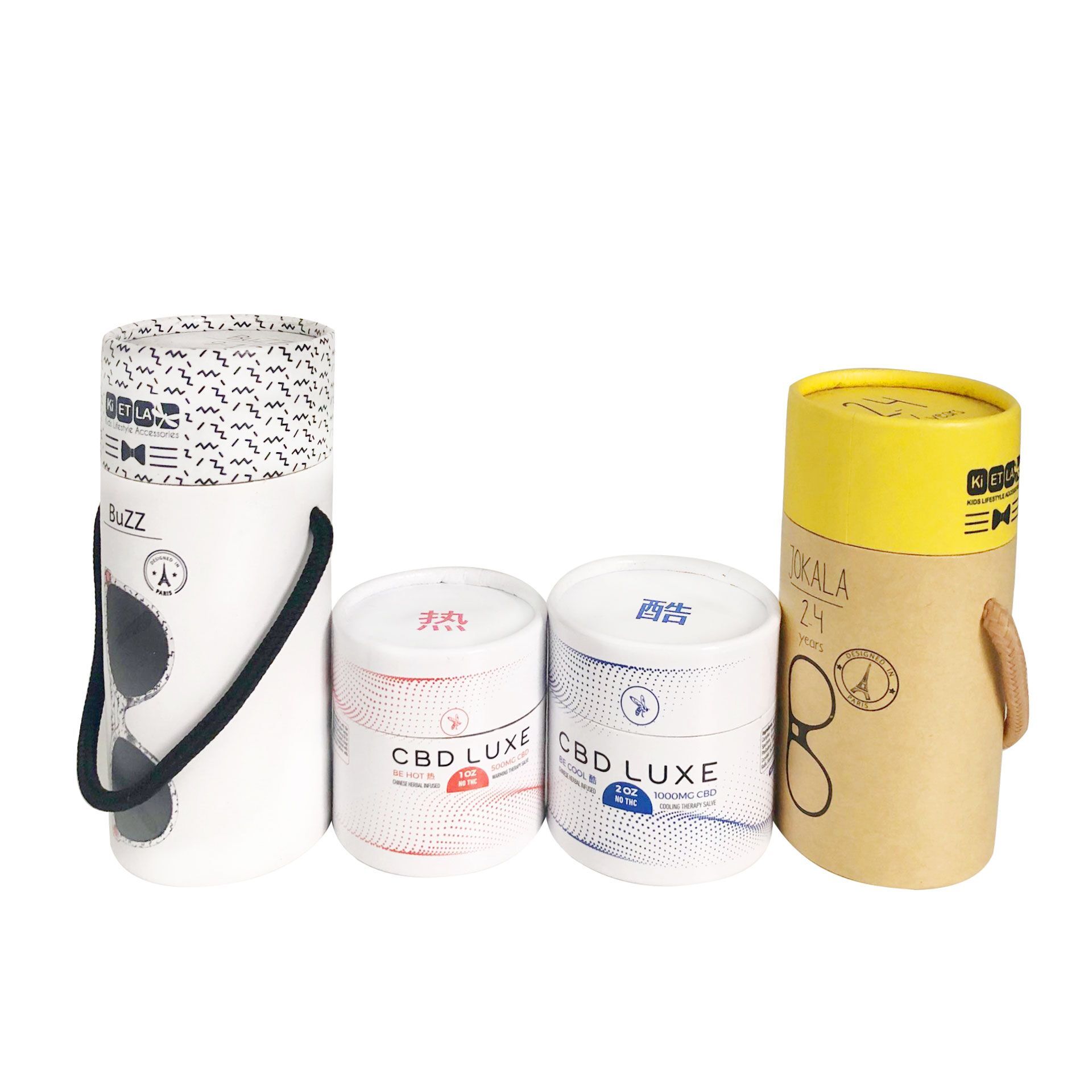 Handmade CMYK Cardboard Paper Cylinder Tube Box Packaging For Socks And Underwear