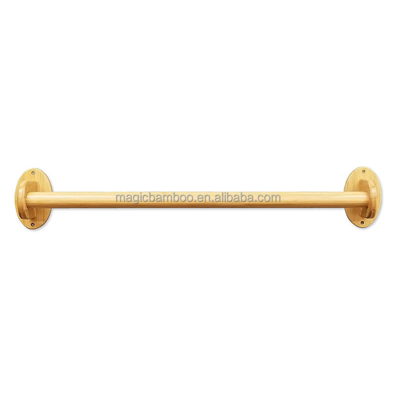 BAMBOO Towel Rack Wall Mount for Team Customers in Bathroom Kitchen Studio Spa Shower