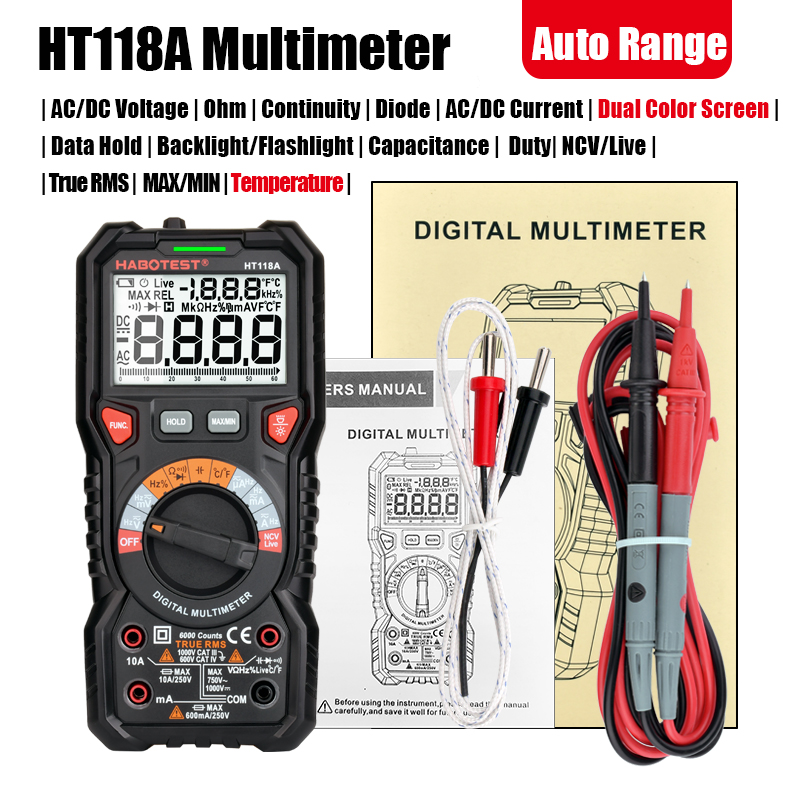 HT118A 6000 Counts Digital Multimeter