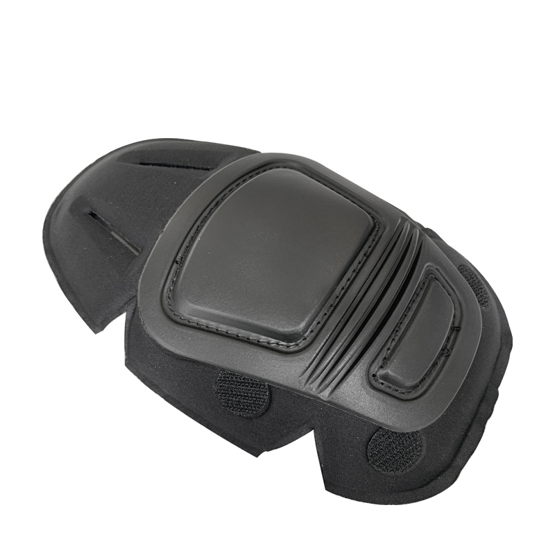 Professional Protection Frog Knee and Elbow Pads Flexible Black Polyester for Safety