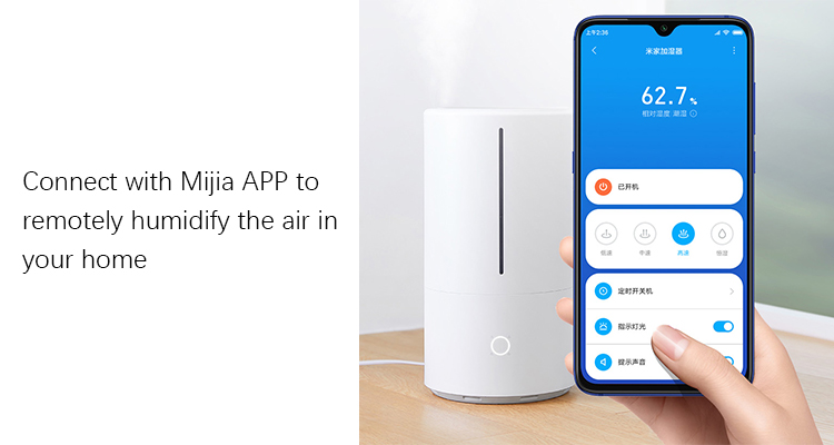Original Xiaomi Smart Antibacterial Humidifier For Bedroom Office 3.5 Large Capacity APP Controlc Xiaomi Air Humidifier