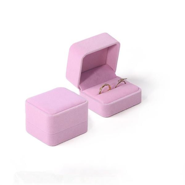 Wholesale Customised Luxury Jewelry Double Ring Box Personalized Custom logo
