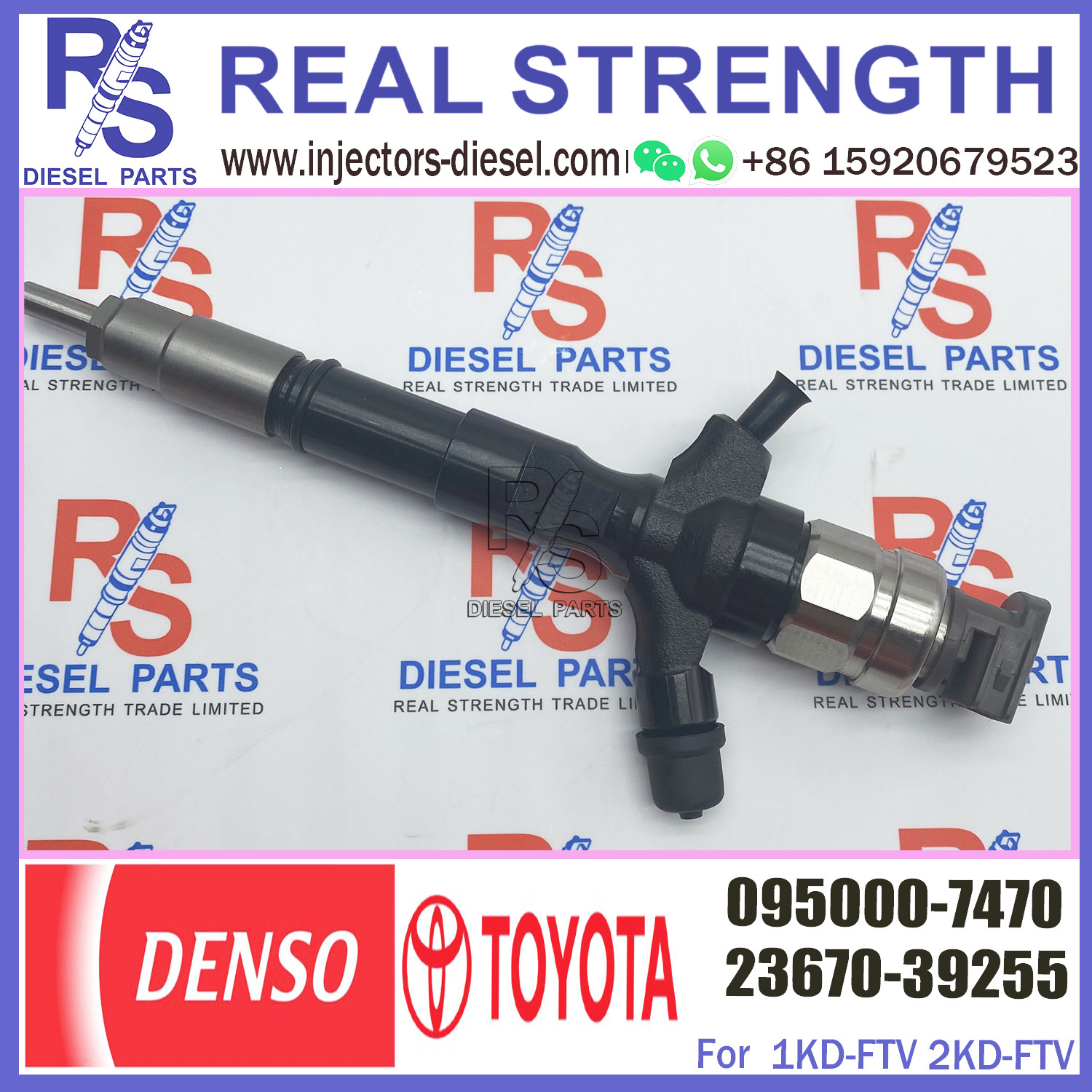 Den-so Fuel Injectors 095000-7470 23670-39255 Common Rail Fuel Injector 095000-7470 23670-39255 For Toyo-ta