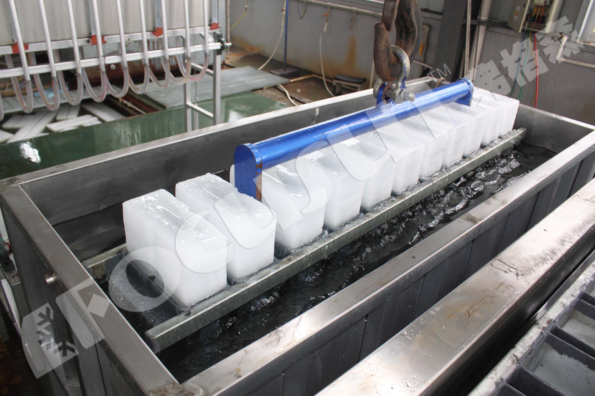 Energy-saving Stainless Steel Brine System Block Ice Machine with R404a Refrigerant