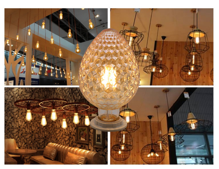 OEM Decorative Filament Bulbs Light 160Lm 4W Strawberry