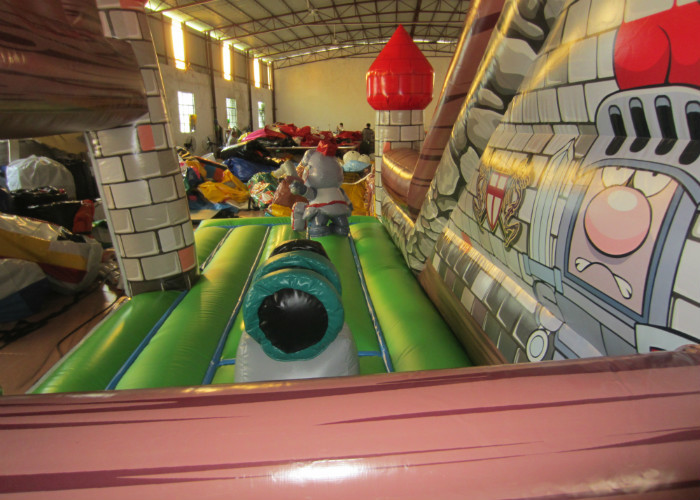Indoor Playground Inflatable Fun City , Commercial Children Castle Bounce House