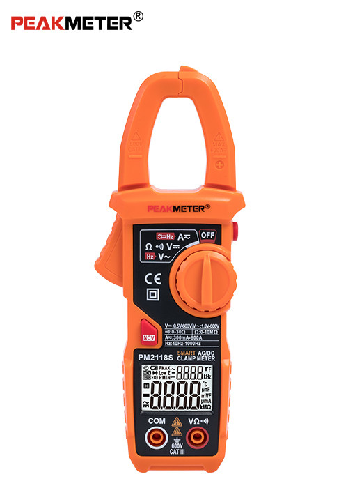 Portable Auto Range Digital Multimeter Smart AC / DC Clamp Meter With NCV Detection