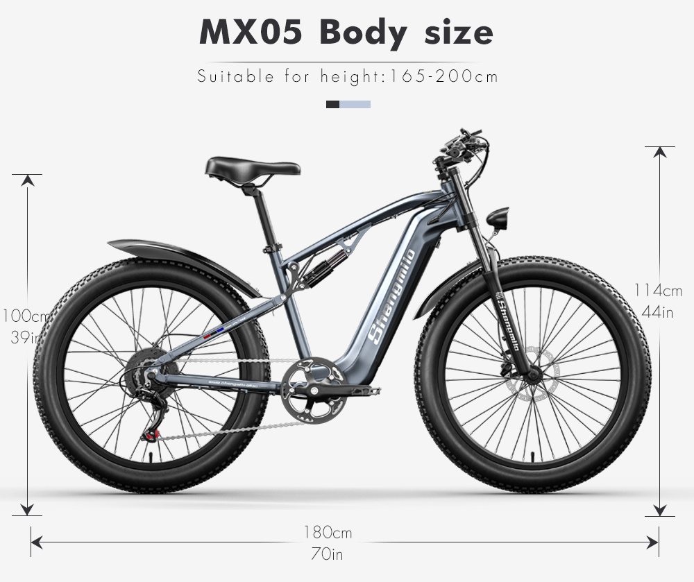 48V 500W Bafang Peak Electric Fat Tire Bike 1000W Full Suspension Mountain Ebike