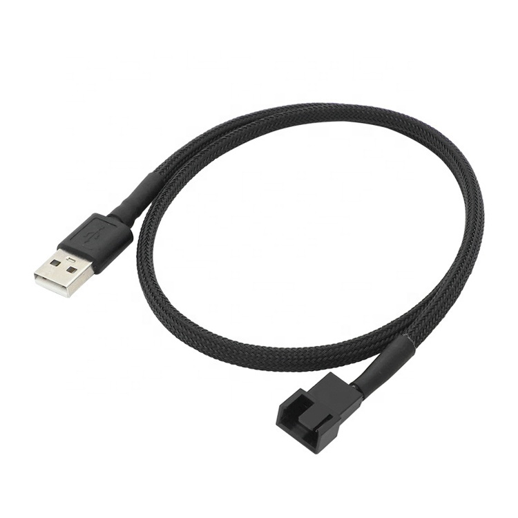 USB to 3 Pin 4 Pin Molex Female PWM 5V Case Computer Cooler Cooling Fan Power Supply Adapter Connector Cable
