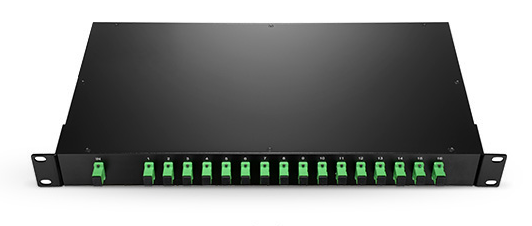PLC Fiber Optic Spliter 1x16 1U 19" Rack Mount SC/APC Singlemode For FTTH 1