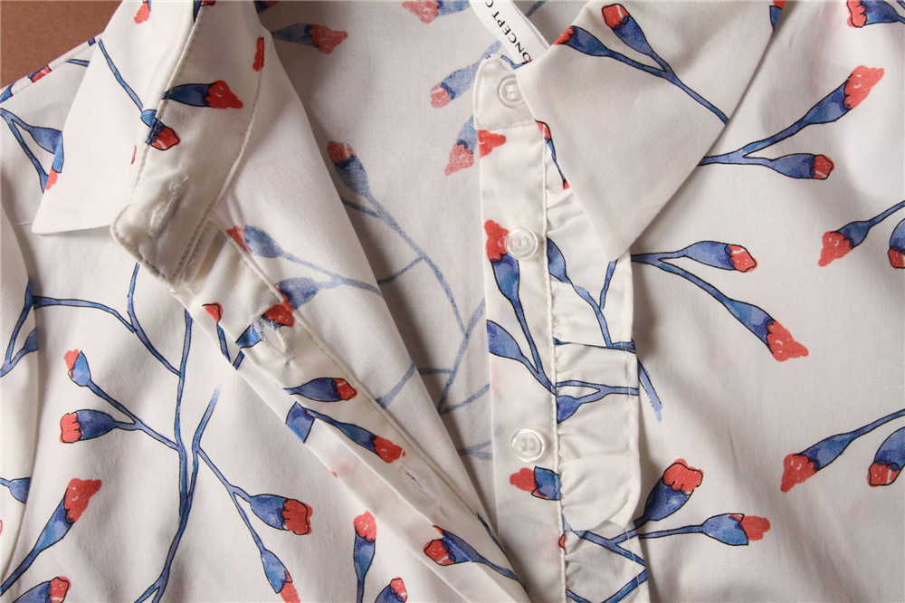 100% Cotton Stockpapa Womens Casual Print Shirts