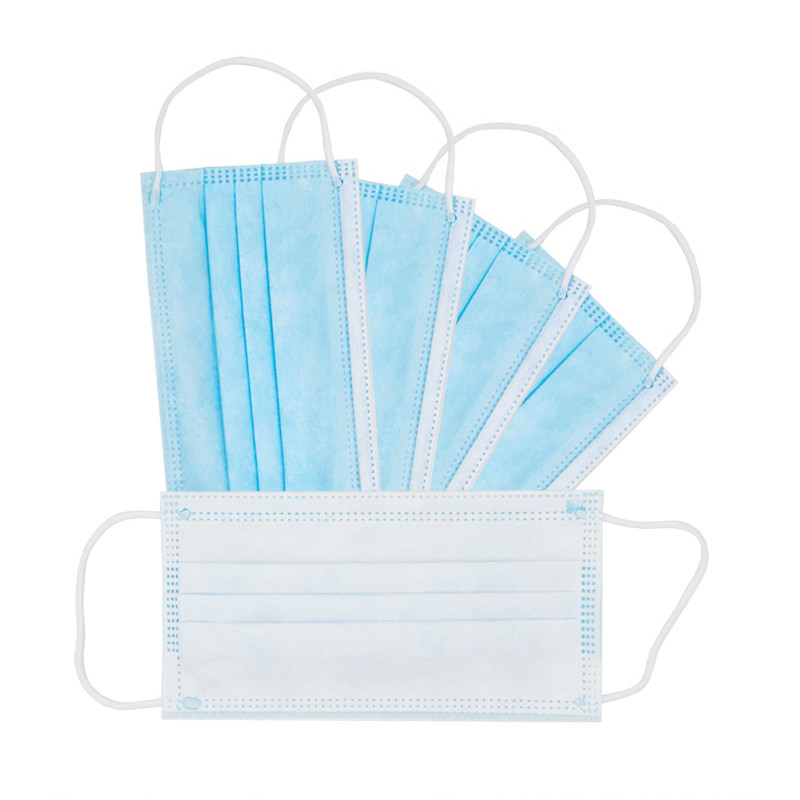 Disposable 3 Layer Protective Earloop Face Masks , 50 PCS Face Mask Disposable for General Use