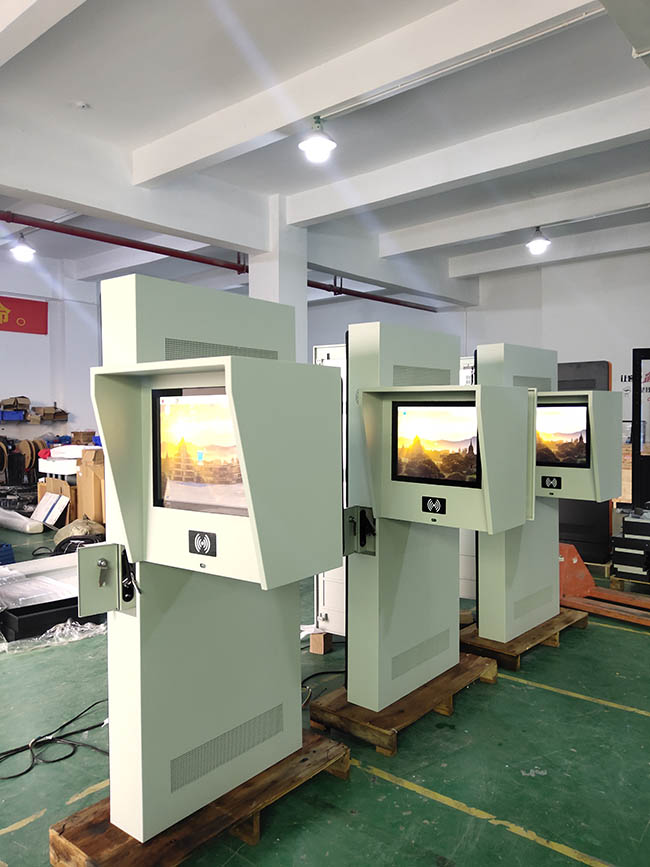 43 Inch Info Capacitive Touch Kiosk Totem Double Side Outdoor LCD Monitor