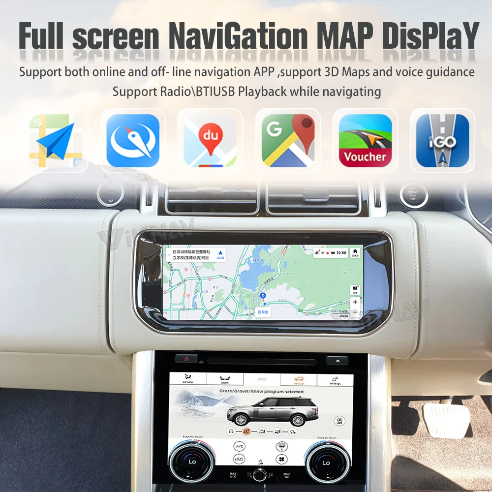 10.25 inch Car Radio For Land Rover Vogue L405 2013-2017 Touch Screen GPS Navigation Multimedia Player AC screen