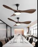 American Retro Solid Wood 42 Inch 3 Blade Ceiling Fan With High Wind Power