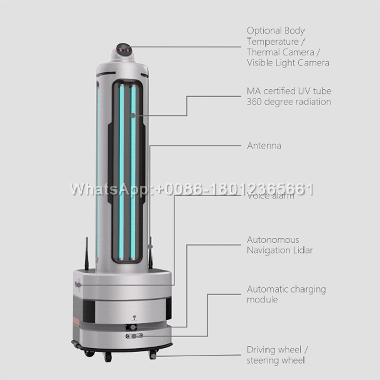 Infrared Temperature Autonomous 270uv I CM2 UV Cleaning Robot