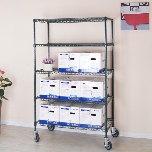 Eco - Friendly Steel Commercial Metal Shelving Heavy Duty Chromed Steel