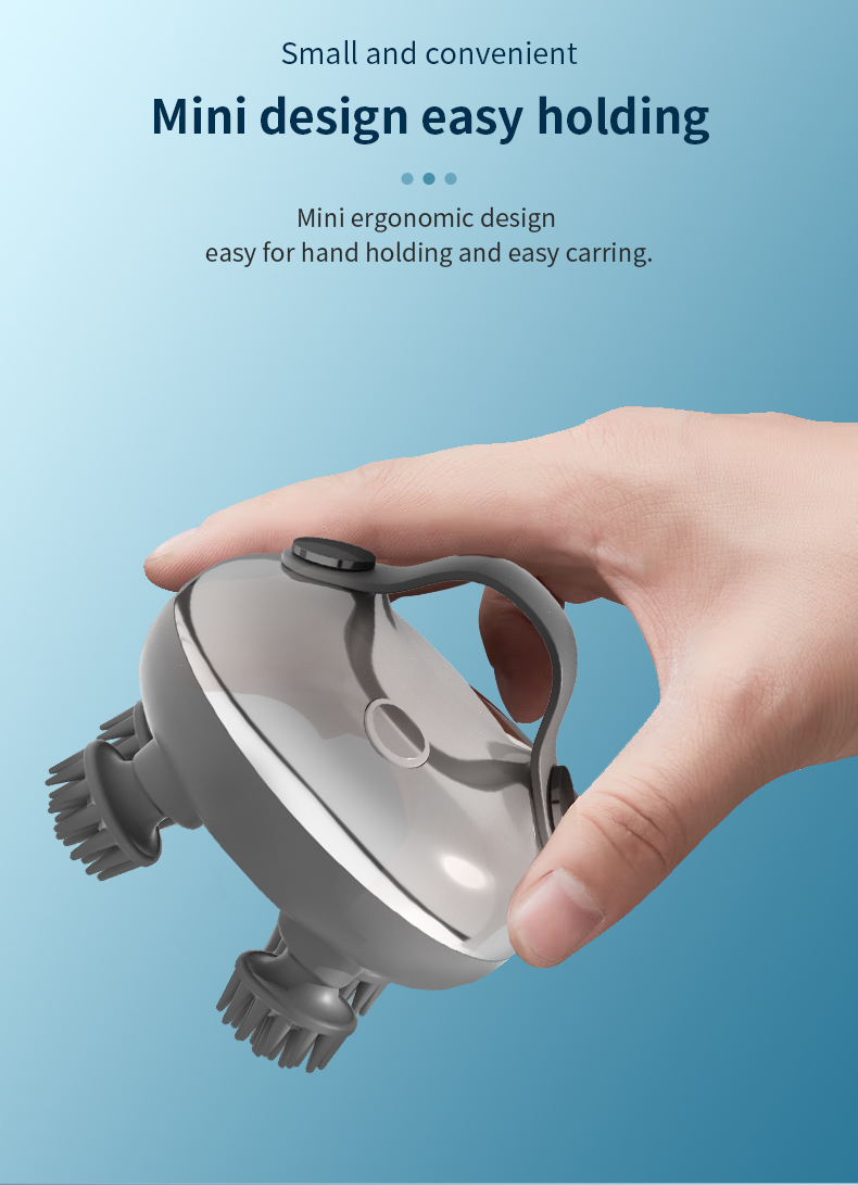 Waterproof Silicone Pet Scalp Massager 3 Hour Charging Time CHARGE Power Source