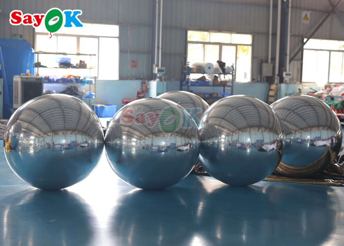 Gold Mirror Ball PVC Nightclub Inflatable Balloon Disco Party Wedding Gold Silver Floating Sphere Inflatable Mirror Ball