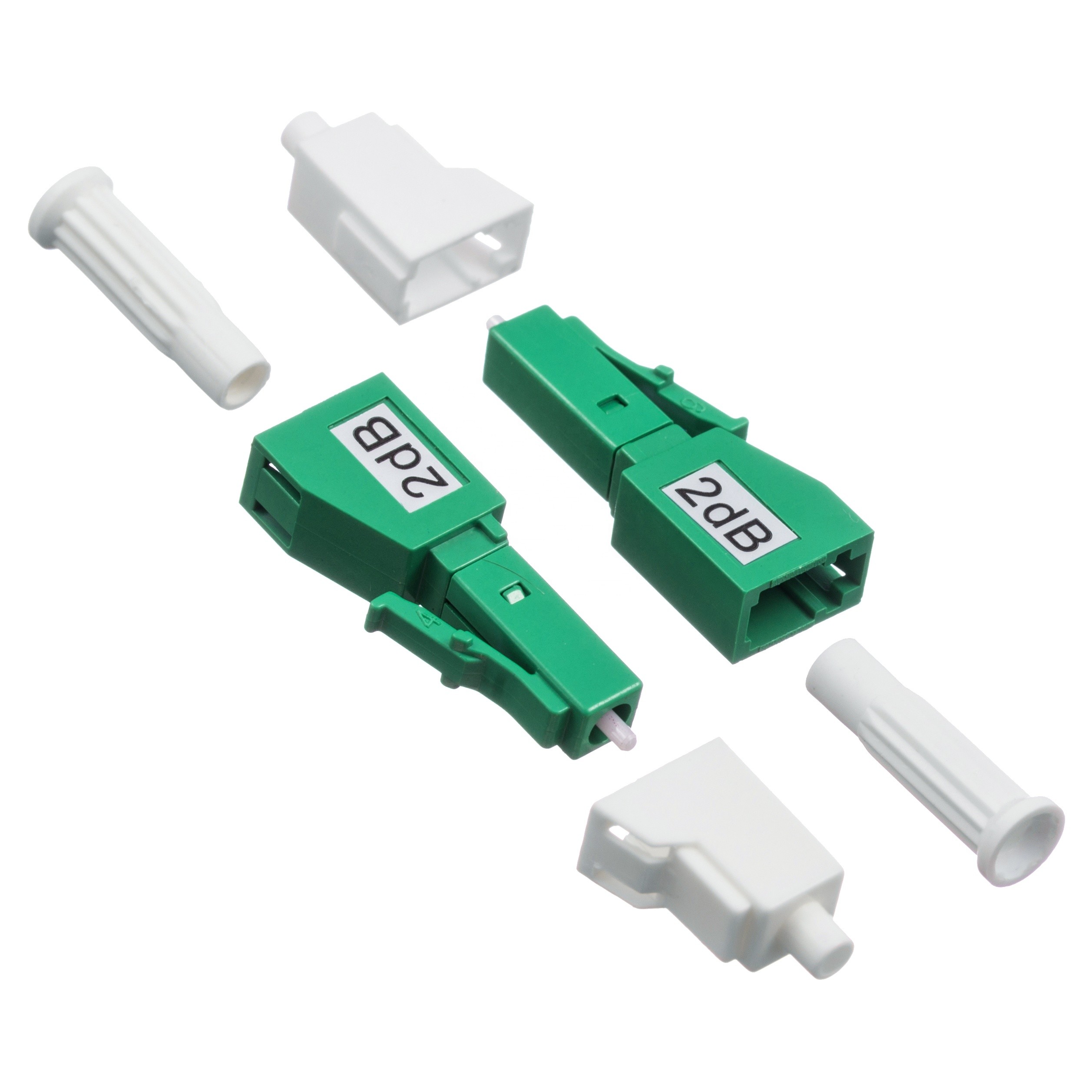 LC APC Single Mode Fiber Optic Attenuator 5dB Plug In Female To Male with stable attenuation
