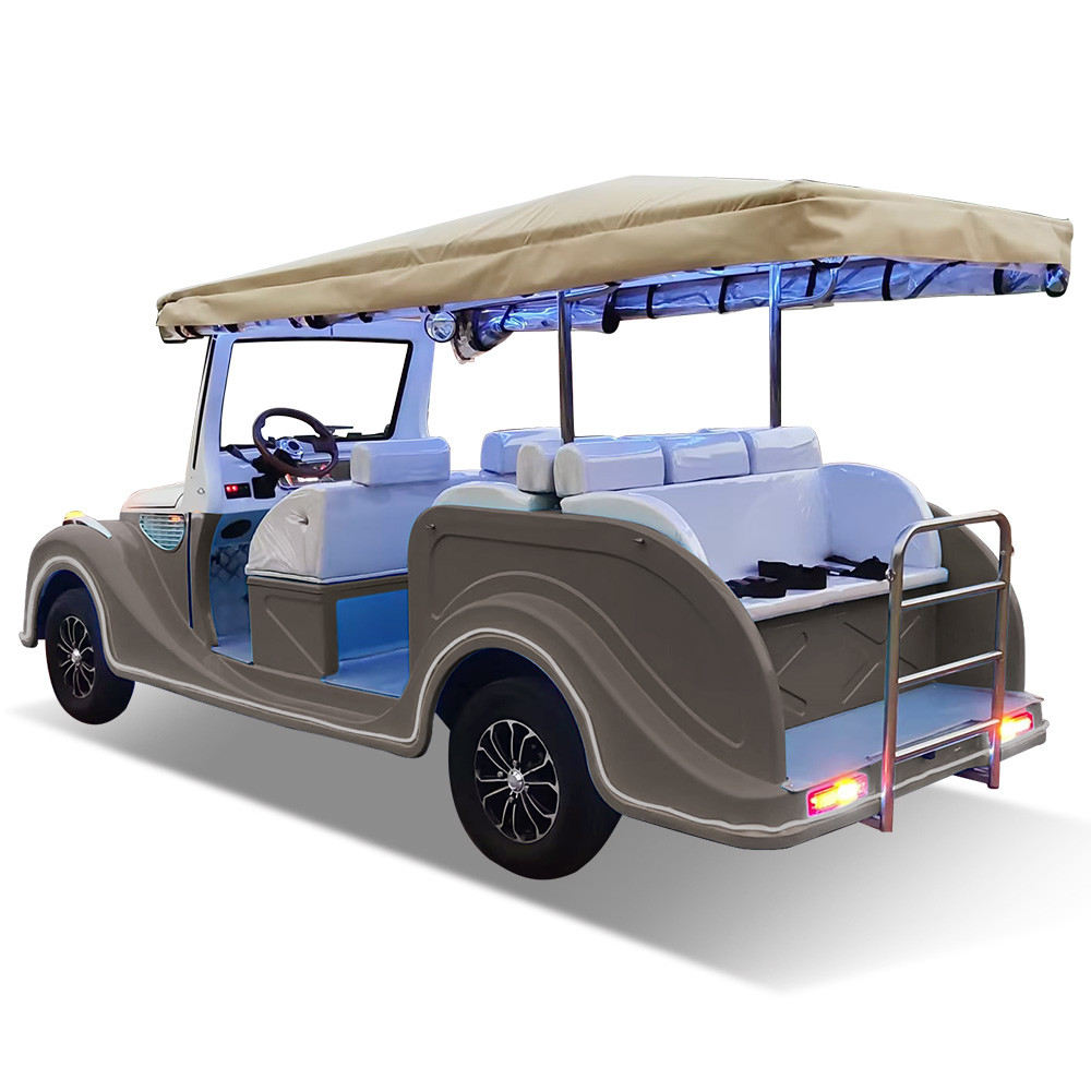 Lithium Battery Classic Golf Cart 8 Seat Shuttle Street Legal Vintage Car