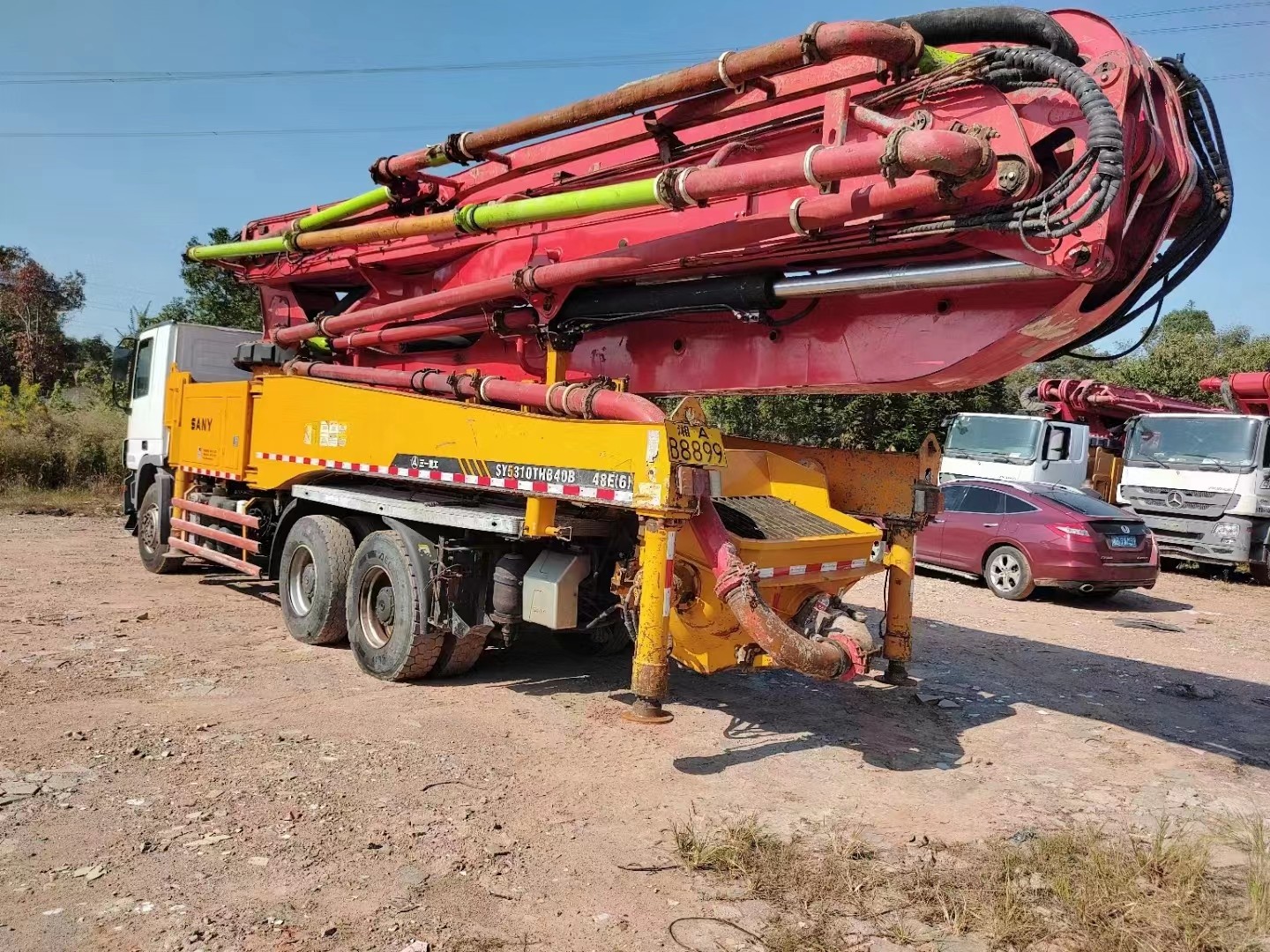 Sany Mercedes Benz Chassis SY5310THB40B 48 M Six Arm Six Mast Concrete Pump Truck