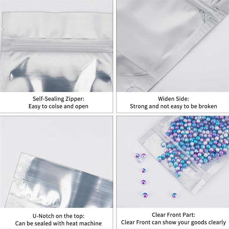Customized Stand Up Foil Polybag Food Package Bag With Window for Food Packaging