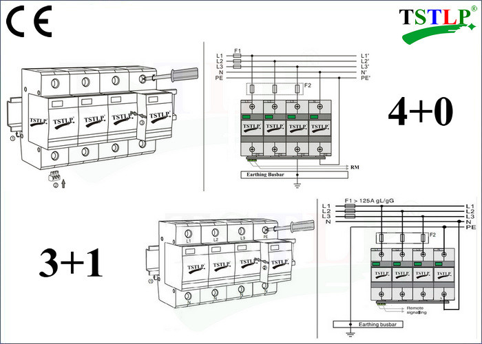 40kA Type 1 Spd - 3 Phase Surge Protector 385v Class B 150Vac - 440Vac