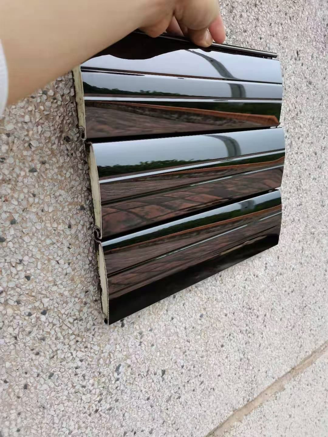 Insulated Steel Roller Shutter Door / Automatic Electric Roller Shutter Doors For Garages