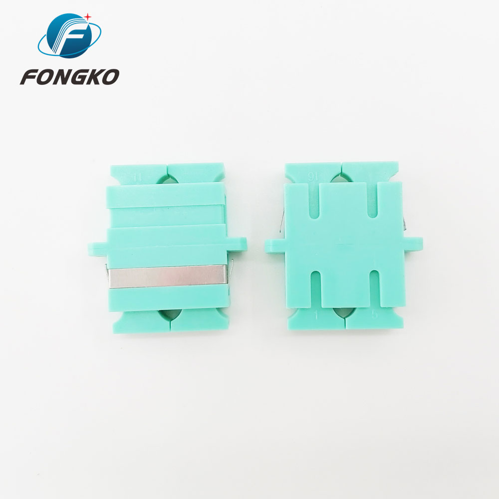 Multimode Duplex DX SC to SC Fiber Optic Adapter With Flange