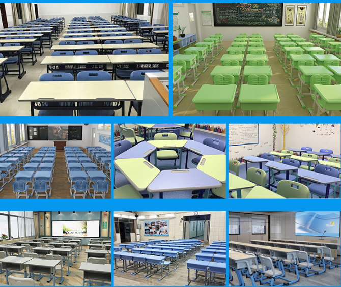 Children/Kids Plastic Desk and Chair Set for School Study ISO9001 ISO14001 Certified