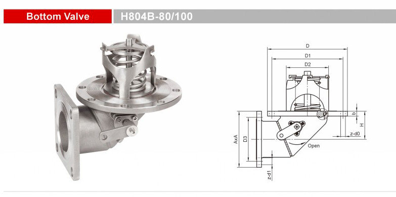 GETH804B -80/100 Truck Spare Parts Bottom Valves Emergency Valves Foot Valves