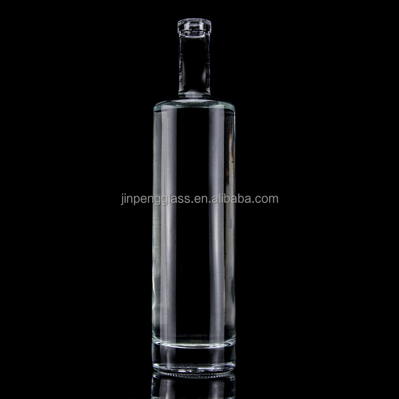 500ml Champagne Bottle With Matte Finish Unique Design Copper Coated Glass Collar