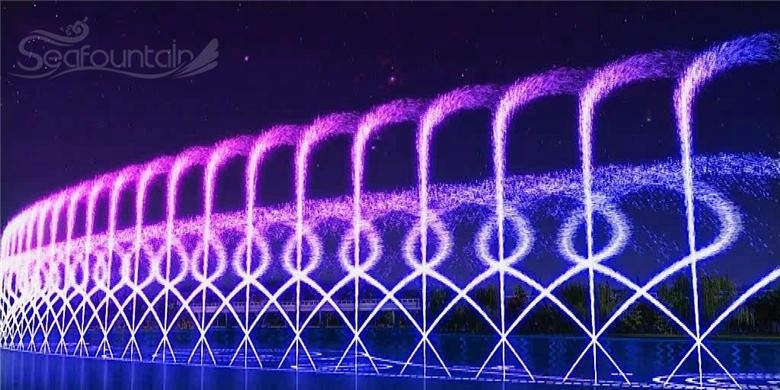 Music 3D Nozzle Fountain Signal Control Hotel High Spray