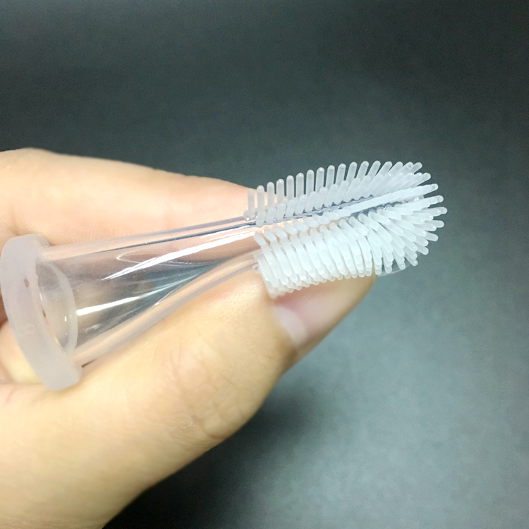 FDA Safety soft bulk special best travel gum silicone finger toothbrush for baby children adults