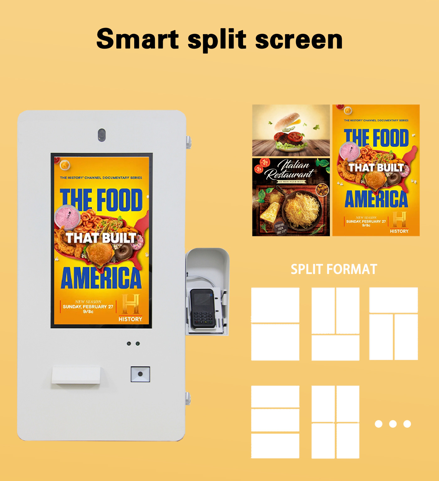 21.5" Outdoor Waterproof Wall Mount Touch Screen Kiosk Self Service Ordering Machine With Camera