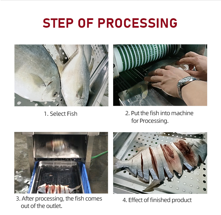Stable Frozen Fish Cutting Machine Wear Resistant Stainless Steel
