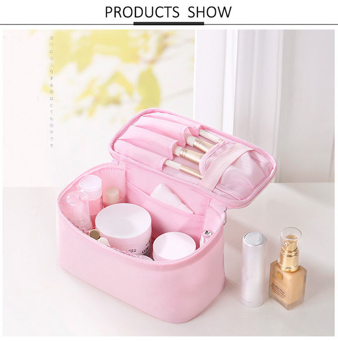 Eco Friendly Zippered Totes Large Capacity Cosmetic Bag Custom